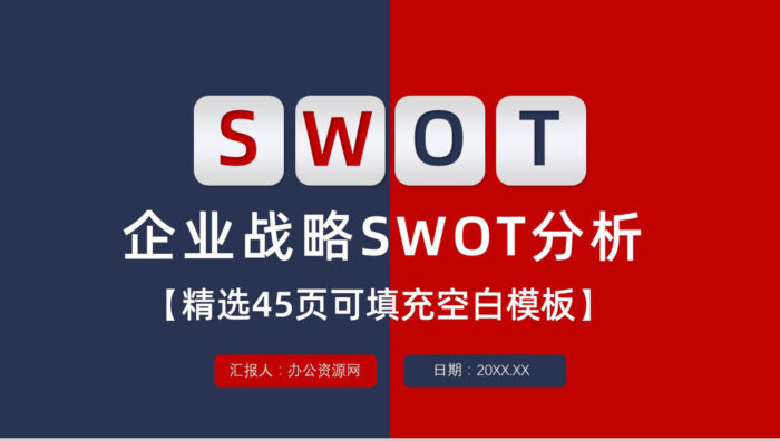 员工部门工作汇报SWOT分析案例企业战略优势劣势PPT模板 - 青笺画卿颜 - 为各行各业输出具有落地价值的PPT方案