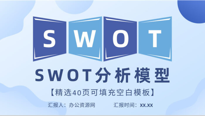 企业项目分析案例汇报SWOT分析模型内容培训PPT模板 - 青笺画卿颜 - 为各行各业输出具有落地价值的PPT方案