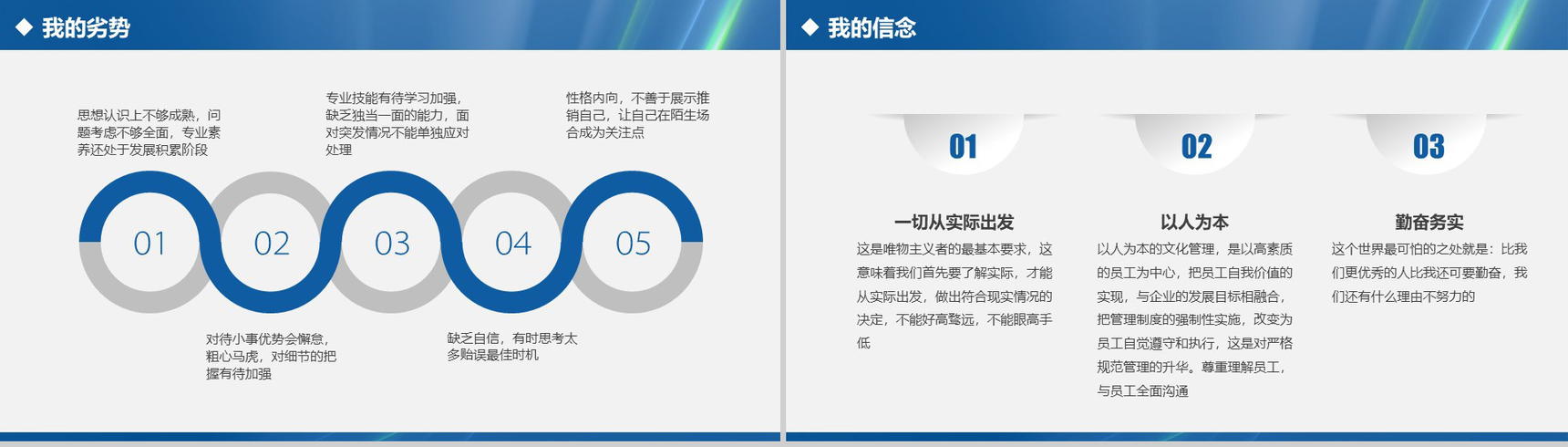 蓝色大气实用完整个人总结述职报告PPT模板-8