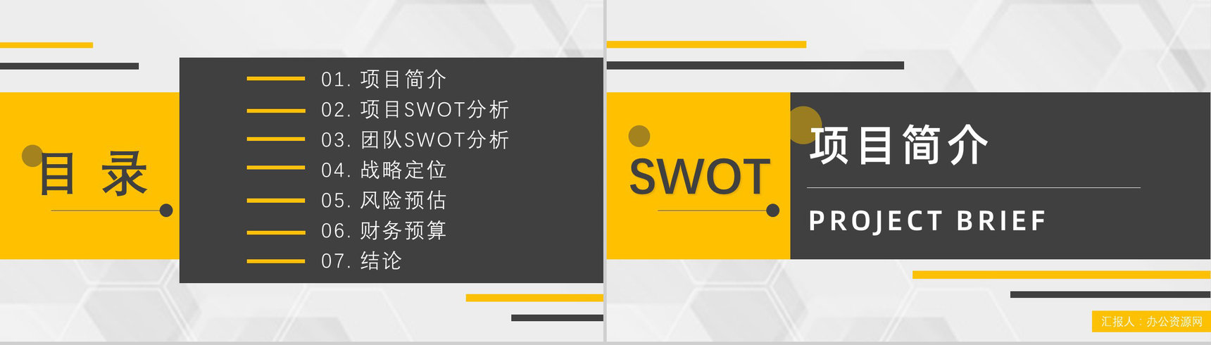 市场优势劣势机会分析SWOT分析矩阵企业战略分析工作汇报PPT模板-2