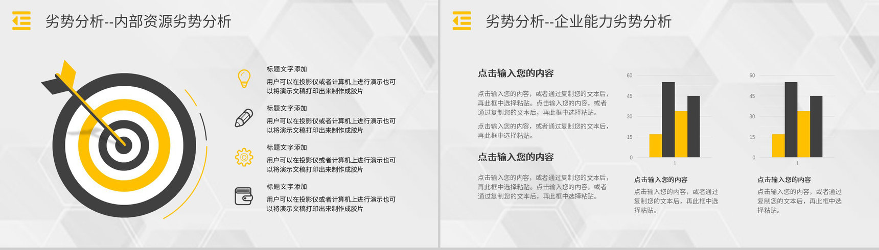 市场优势劣势机会分析SWOT分析矩阵企业战略分析工作汇报PPT模板-7