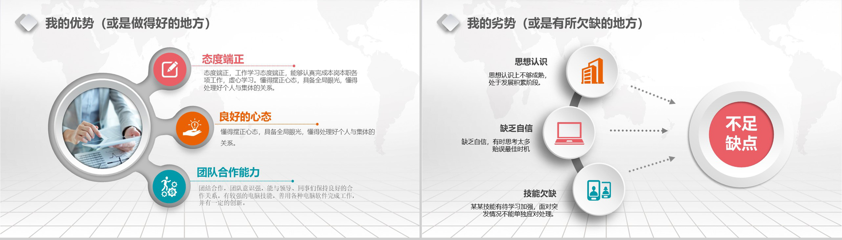 框架完整实用个人总结述职报告PPT模板-8