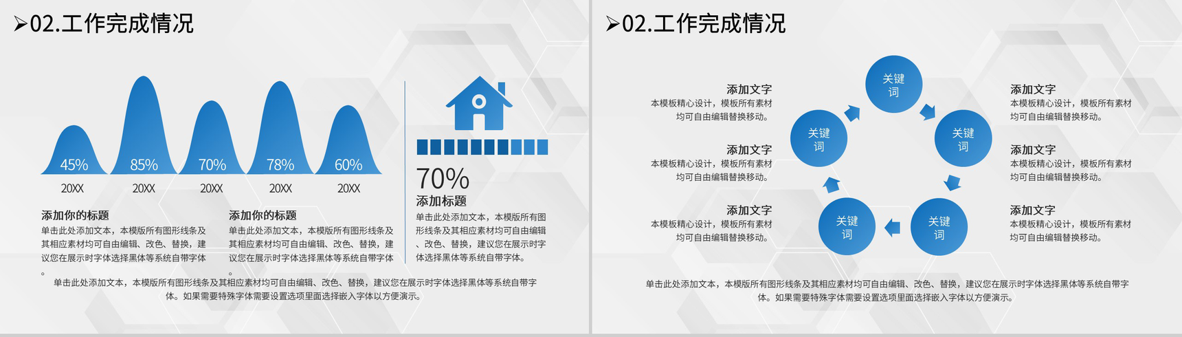 蓝白色简约风格20XX年集团年终总结计划报告PPT模板-5