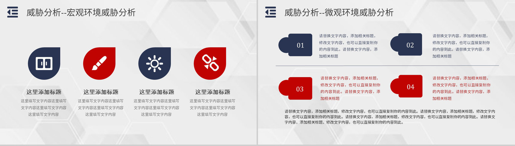 员工部门工作汇报SWOT分析案例企业战略优势劣势PPT模板-11