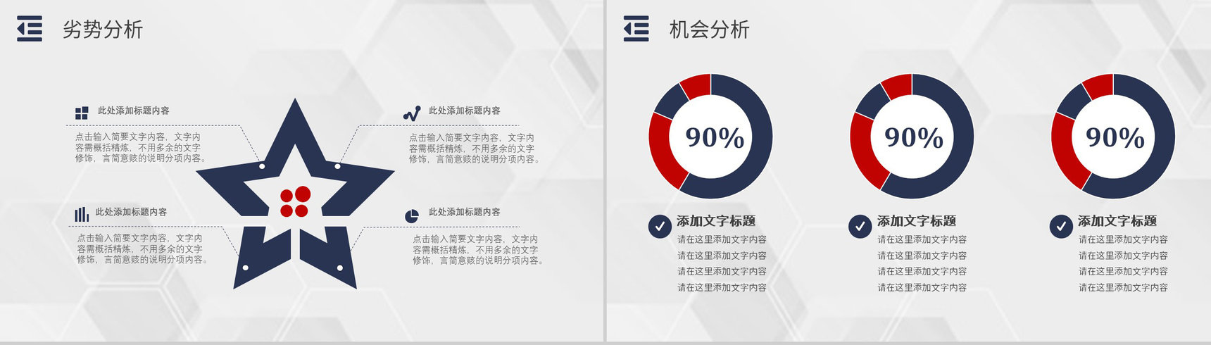 员工部门工作汇报SWOT分析案例企业战略优势劣势PPT模板-14