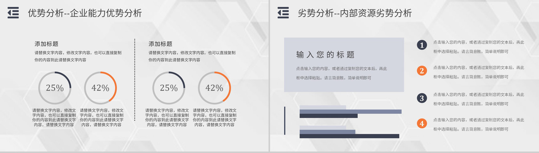 企业战略SWOT自我分析方法优势分析市场战略分析工作汇报PPT模板-6