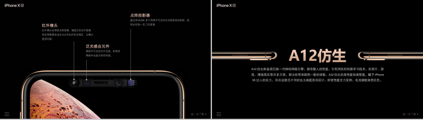 iPhone XS新品发布大气黑色PPT模板-7