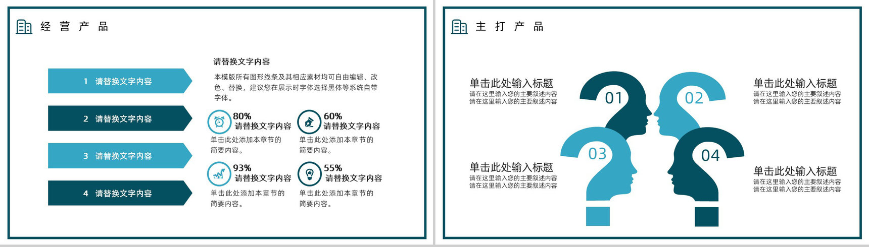 清新时尚公司产品介绍步骤英文解说产品讲解PPT模板-8