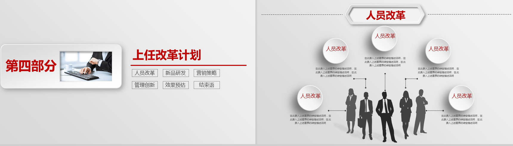 商务简洁大气实用岗位竞聘述职个人简历PPT模板-13