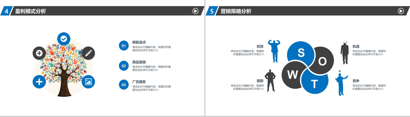 蓝白色通用商业计划书PPT模板-12