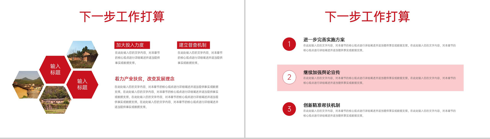 白色简约精准扶贫工作情况汇报总结PPT模板-10