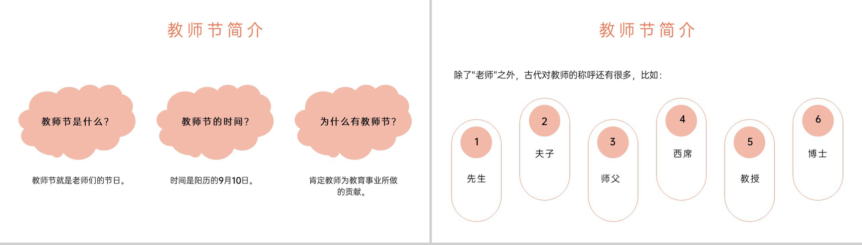 橙色卡通风教师节节日活动尊师重教行动主题班会PPT模板-3