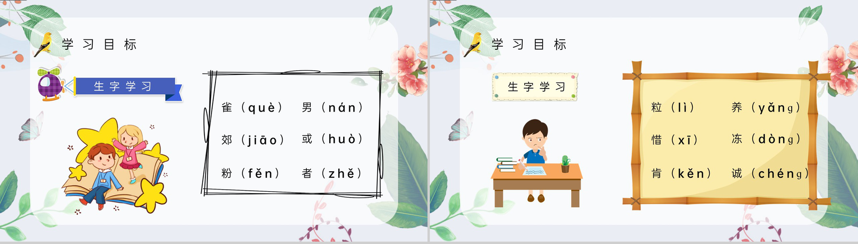 人教部编版《灰雀》小学三年级语文上册课文学习重点难点整理教学课件PPT模板-5