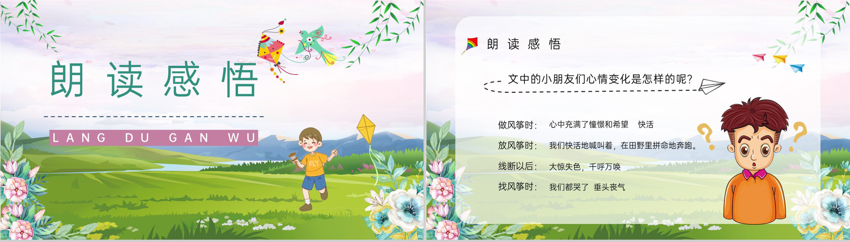 《风筝》人教部编版小学三年级语文上册教师教案设计教学方法设定PPT模板-7