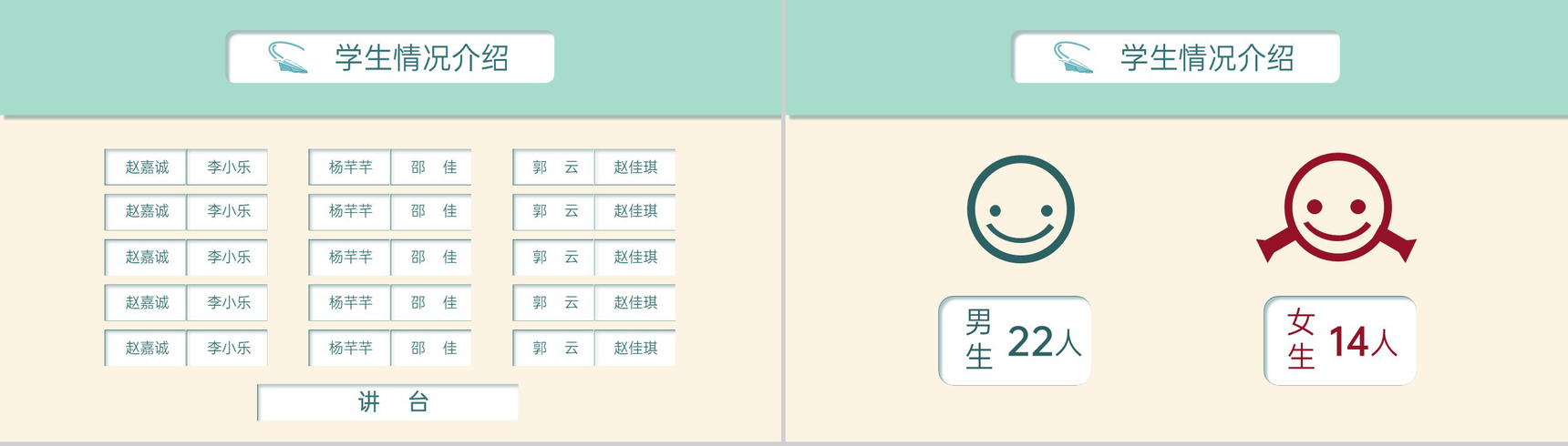 黄绿扁平风新学期新气象开学第一课班会教学计划PPT模板-3