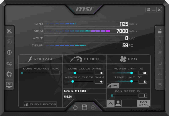 图片[1] - MSI Afterburner(微星显卡超频软件) v4.6.5 中文免费版 - 青笺杂货铺 - 软件资源下载分享