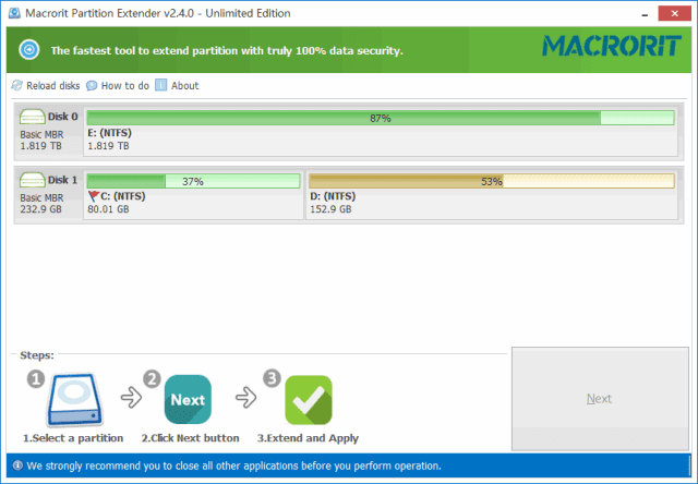 图片[1] - Macrorit Partition Extender(分区扩展软件) v2.6.0 便携版 - 青笺杂货铺 - 软件资源下载分享