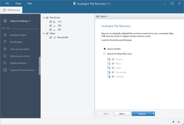 图片[1] - Auslogics File Recovery(恢复丢失文件) v12.0.0.0 便携版 - 青笺杂货铺 - 软件资源下载分享