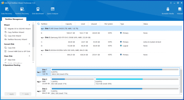 图片[1] - MiniTool Partition Wizard Technician(磁盘分区工具) v12.9 便携版 - 青笺杂货铺 - 软件资源下载分享