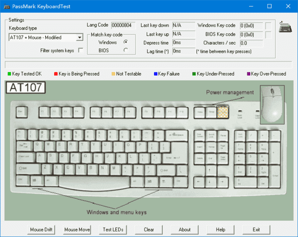 图片[1] - KeyboardTest(测试键盘软件) v3.2 Build 1002 便携版 - 青笺杂货铺 - 软件资源下载分享