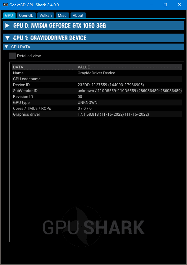 图片[1] - GPU Shark(显卡GPU监视工具) v2.6.0.0 绿色版 - 青笺杂货铺 - 软件资源下载分享