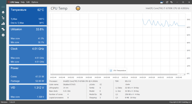 图片[1] - CPU Temp(实时监测CPU温度软件) v1.6.2 便携版 - 青笺杂货铺 - 软件资源下载分享